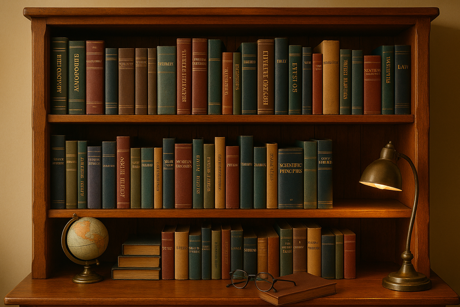 generate an old bold shelf, with smart kmowledgebale books, 90s vintage vibe